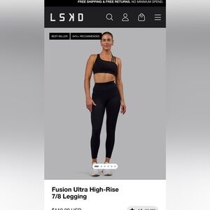 LSKD Fusion Ultra High-Rise 7/8 Legging - Black